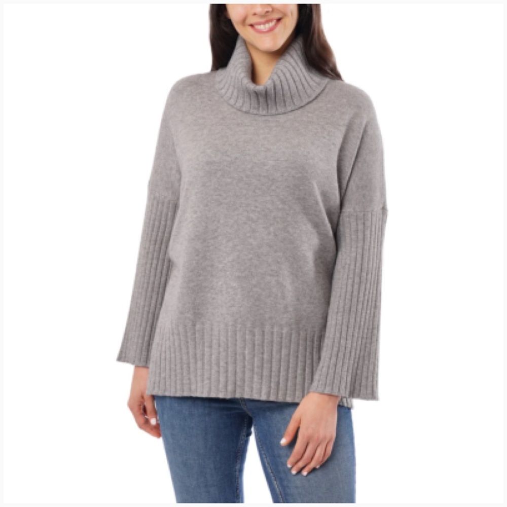 Cyrus Soft And Stretchy Tan Cowl Neck Women’s Sweater - Size Large